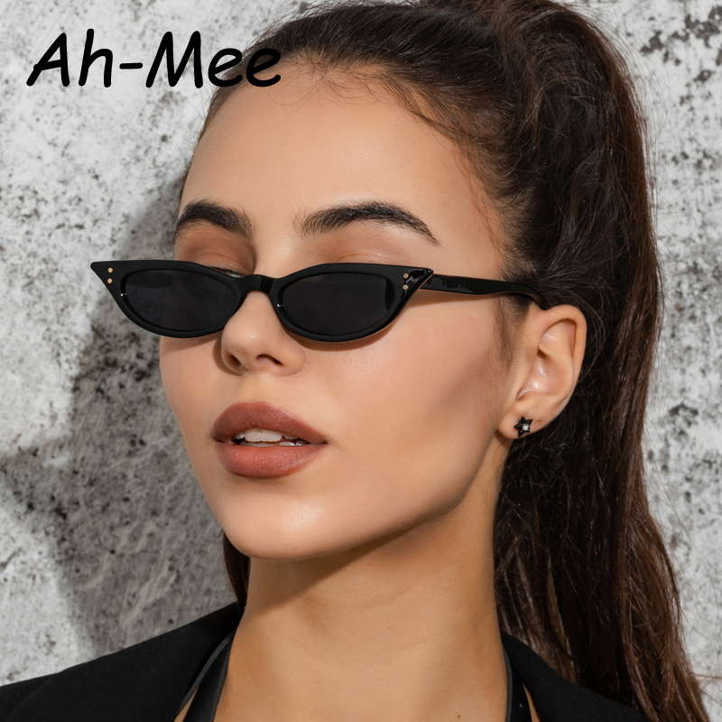 Streetwear Brand Cat - Małe okulary przeciwsłoneczne kocie oczy damskie